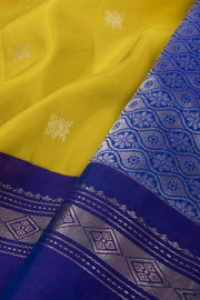 Yellow Handloom Gadwal Kuttu Silk Saree - Avishya