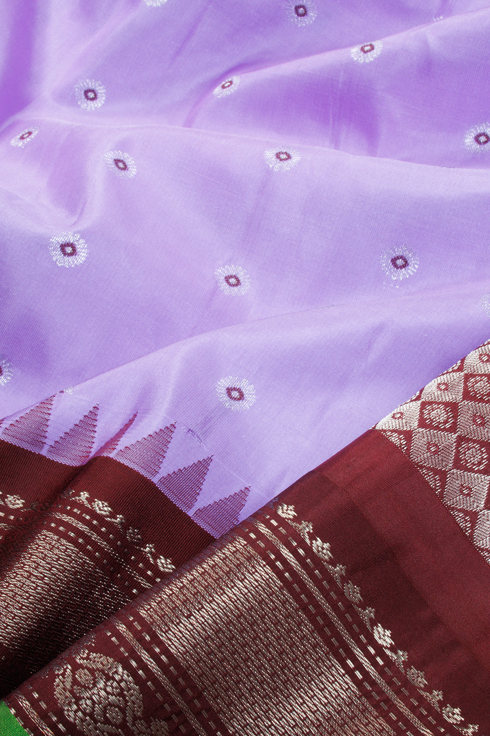 Purple Handloom Gadwal Kuttu Silk Saree - Avishya