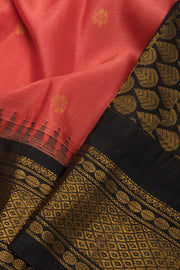 Valencia Red Handloom Gadwal Kuttu Silk Saree 10068079