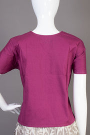 Violet Cotton Crop Top - Avishya