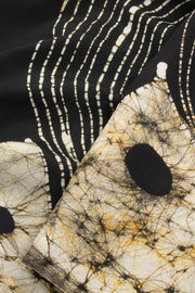 Black Batik Muslin Silk Saree - Avishya