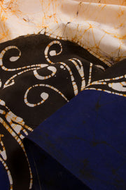 Desert Beige Batik Muslin Silk Saree-Avishya