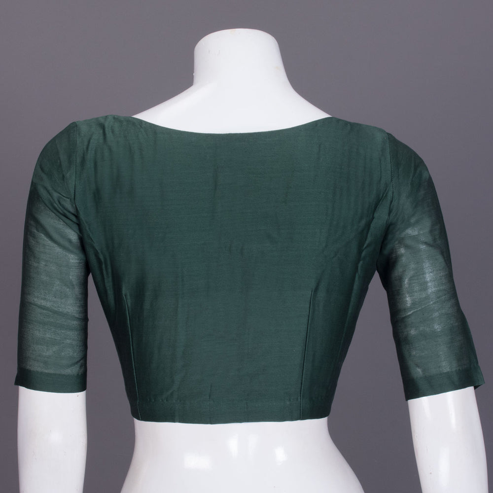 Green Chanderi Silk Cotton Blouse - Avishya