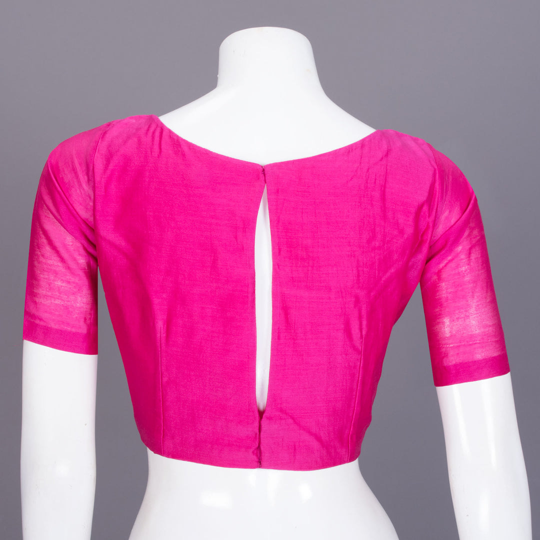 Pink Chanderi Silk Cotton Blouse - Avishya
