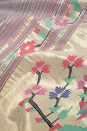 Brown Handloom Paithani Cotton Saree 10068431 - Avishya