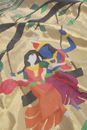 Blue Handloom Paithani Cotton Saree - Avishya