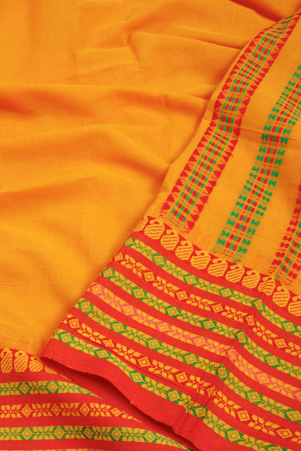 Orange Begumpuri Cotton Sarees 10068454 - Avishya