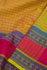 Green Handwoven Kanchi Cotton Saree 10068502 - Avishya