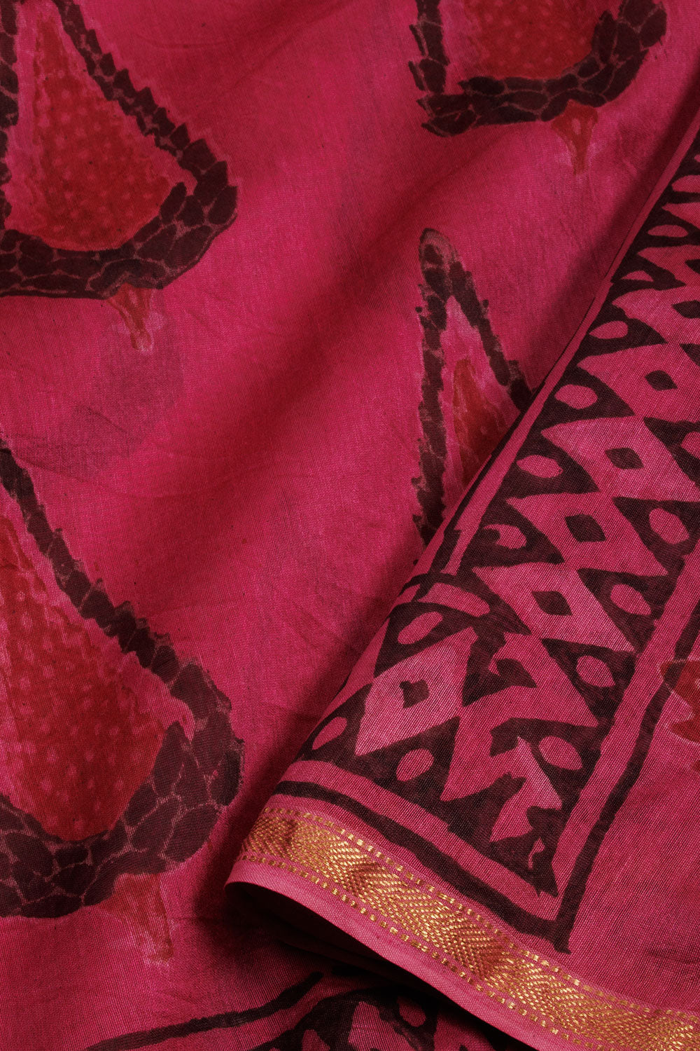 Pink Vanaspathi Printed Silk Cotton Saree 10068568 - Avishya