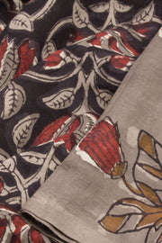 Black Vanaspathi Printed Mulmul Cotton Saree 10068572 - Avishya