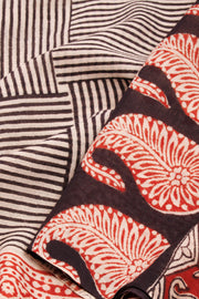 Black Bagru Printed Mulmul Cotton Saree 10068586 - Avishya