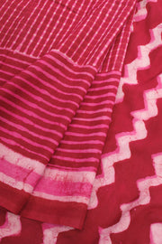Pink Mulmul Dabu Printed Cotton Saree 10068591 - Avishya
