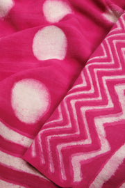 Pink Dabu Printed Mulmul Cotton Saree 10068593 - Avishya