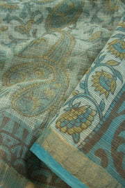 Green Vanaspathi Printed Kota Cotton Saree 10068614