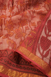 Red Vanaspathi Printed Kota Cotton Saree 10068616 - Avishya