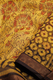 Yellow Vanaspathi Printed Kota Cotton Saree 10068624 - Avishya