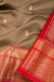 Brown Handloom Maheshwari Silk Cotton Saree 10068658 - Avishya