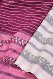 Pink Shantipur Tant Bengal Cotton Saree 10068792 - Avishya
