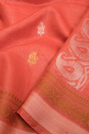 Red Chhattisgarh Tussar Silk Saree 10068814 - Avishya