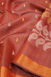 Maroon Chhattisgarh Tussar Silk Saree 10068820 - Avishya