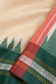 Beige Chhattisgarh Tussar Silk Saree 10068822 - Avishya