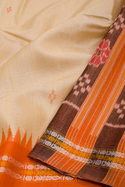 Beige Chhattisgarh Tussar Silk Saree 10068823 - Avishya