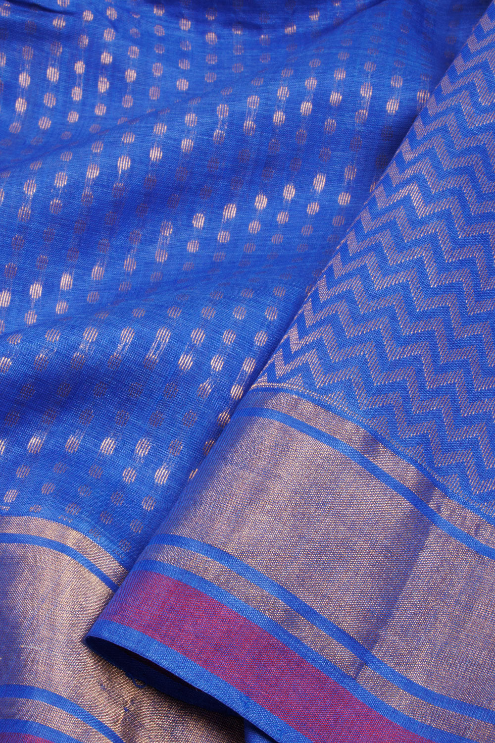 Blue Chhattisgarh Tussar Silk Saree 10068826 - Avishya
