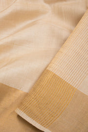 Cream Chhattisgarh Tussar Silk Saree 10068829 - Avishya