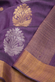 Purple Chhattisgarh Tussar Silk Saree 10068831 - Avishya