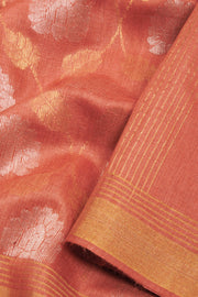 Red Chhattisgarh Tussar Silk Saree 10068836
