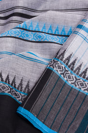 Grey Handloom Dhaniakhali Cotton Saree 10068845