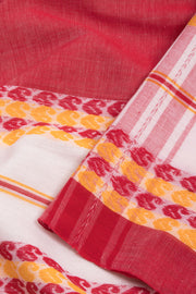White Handloom Dhaniakhali Cotton Saree- Avishya