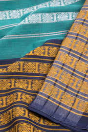 Blue Handloom Dhaniakhali Cotton Saree - Avishya