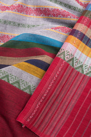 Grey Handloom Dhaniakhali Cotton Saree - Avishya