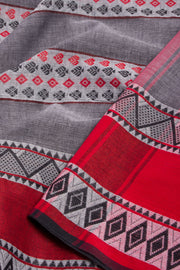 Grey Handloom Dhaniakhali Cotton Saree - Avishya