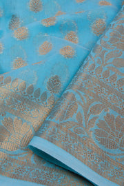 Blue Handloom Banarasi Cotton Saree10068892