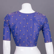 Blue Aari Embroidered Chanderi Silk Cotton Blouse 10068923 - Avishya