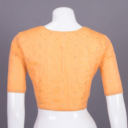Orange Aari Embroidered Chanderi Silk Cotton Blouse 10068926 - Avishya