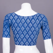 Blue Indigo Dabu Printed Cotton Blouse 10068950 - Avishya