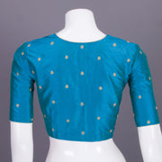 Blue Aari Embroidered Tussar Silk Blouse 10068933 - Avishya
