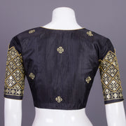 Black Aari Embroidered Silk Blouse 10068945