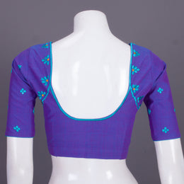 Purple Embroidered Mangalgiri Cotton Blouse 10068967 - Avishya