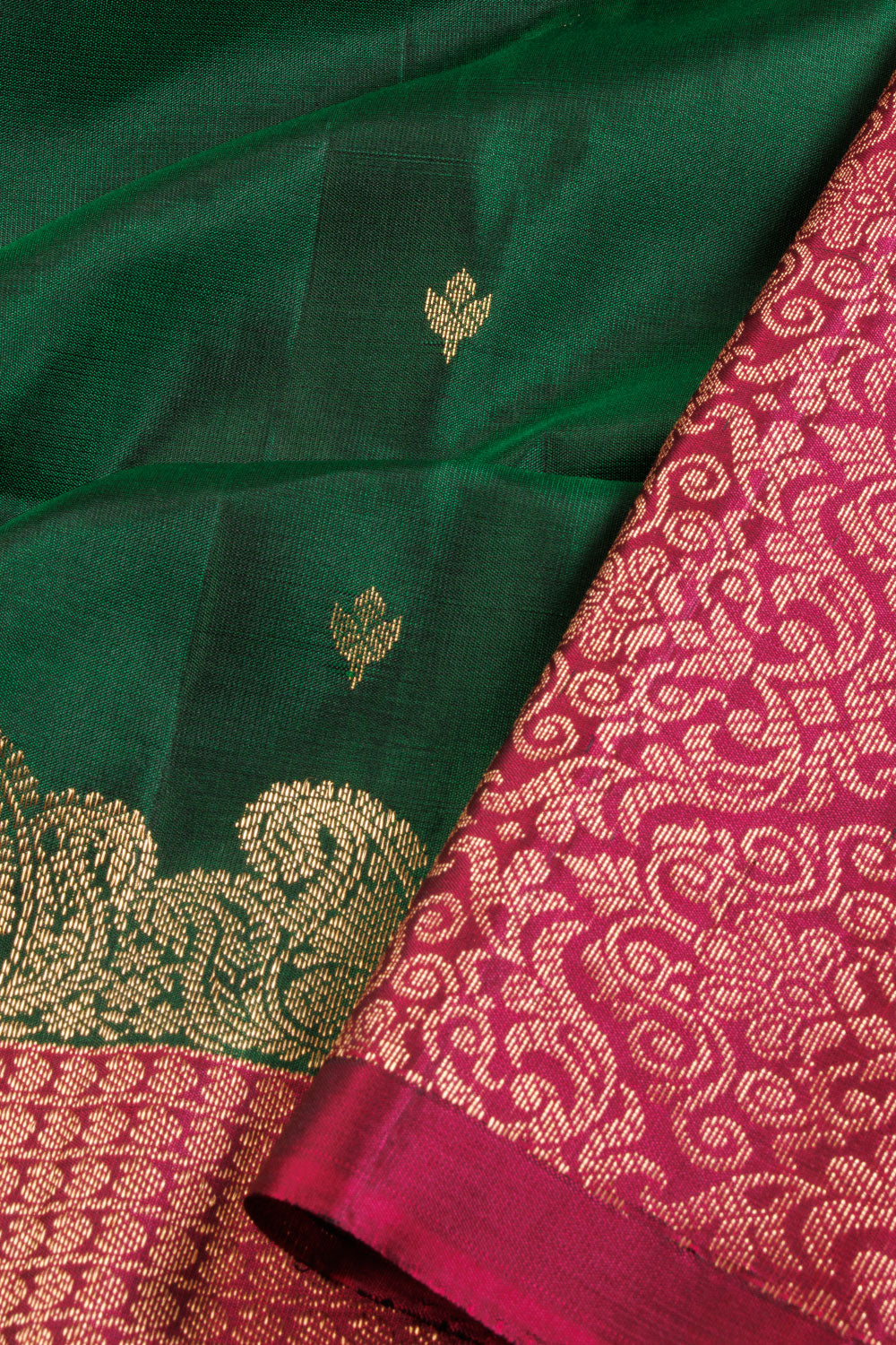 Green Kanjivaram Soft Silk Saree 10069005 - Avishya