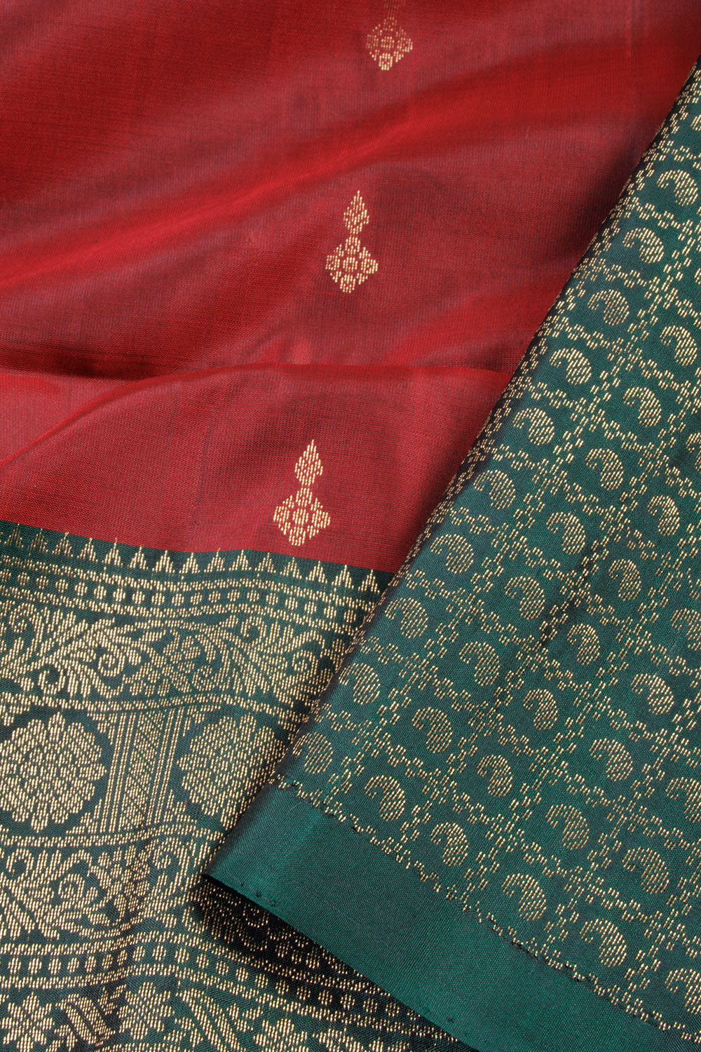 Maroon Kanjivaram Soft Silk Saree 10069006 - Avishya