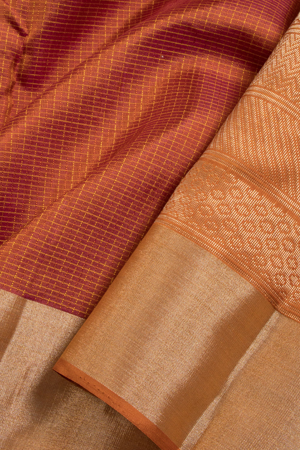 Brown Kanjivaram Soft Silk Saree 10069007 - Avishya