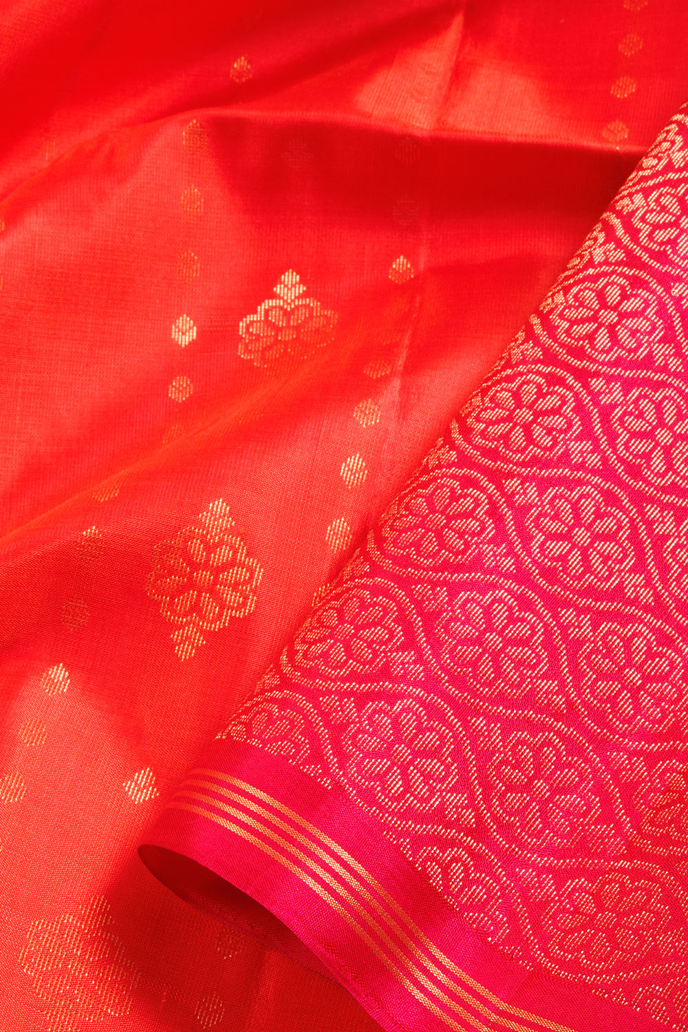 Orange Kanjivaram Soft Silk Saree 10069019 - Avishya