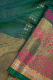 Green Handloom Kovai Silk Cotton Saree 10069043 - Avishya