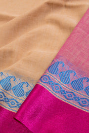 Brown Shantipur Tant Bengal Cotton Saree 10069050 - Avishya