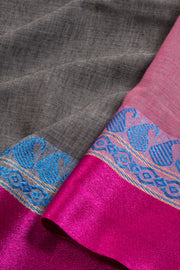 Grey Shantipur Tant Bengal Cotton Saree 10069058