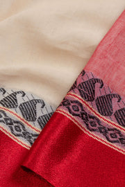 Cream Shantipuri Tant Bengal Cotton Saree 10069067 - Avishya